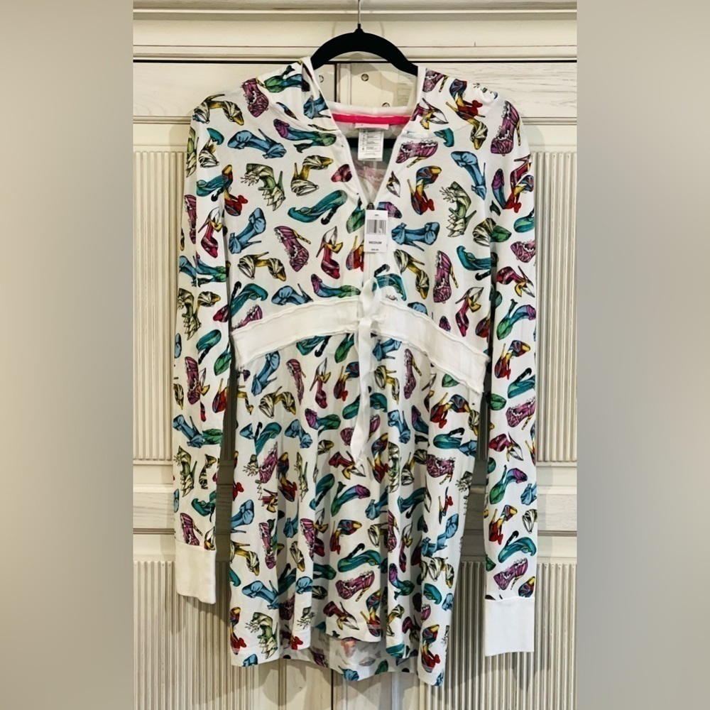 DISNEY PARKS Quarter Zip Slipper Print Hoodie Dress